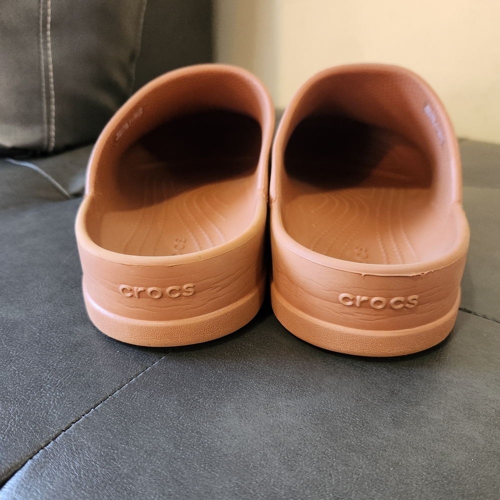 CROCS Women's Slip-On Clogs in Terracotta Orange - Picture 5 of 10